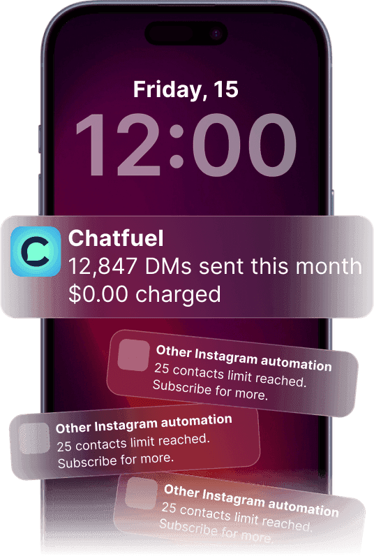 <secondary>25 free Instagram contacts not enough?</secondary> <main>Ours are unlimited</main>