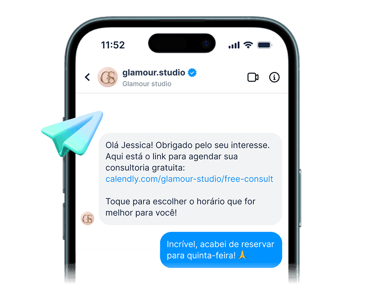 O auto-DM é enviado