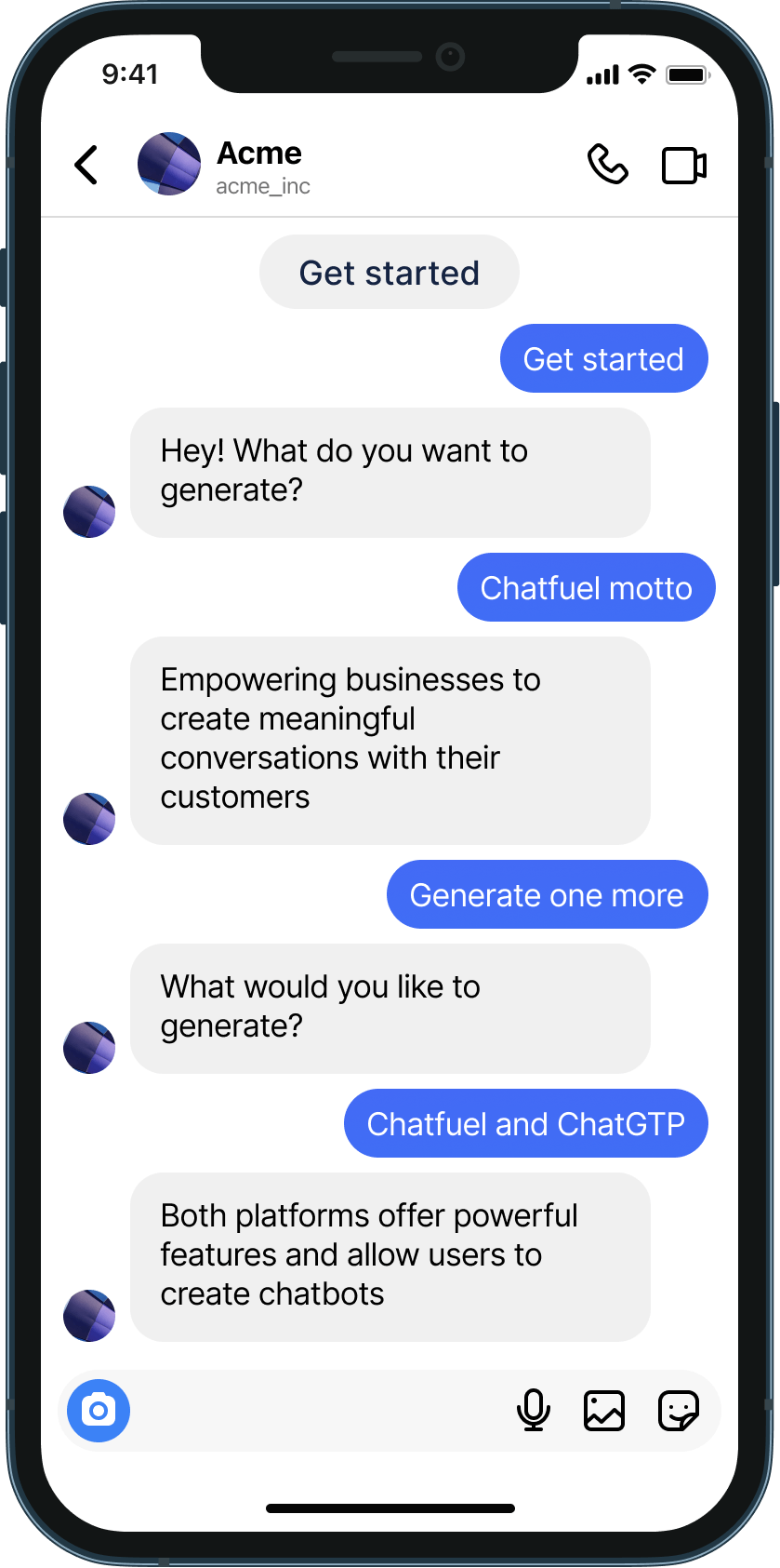 Bot with GPT chatbot example