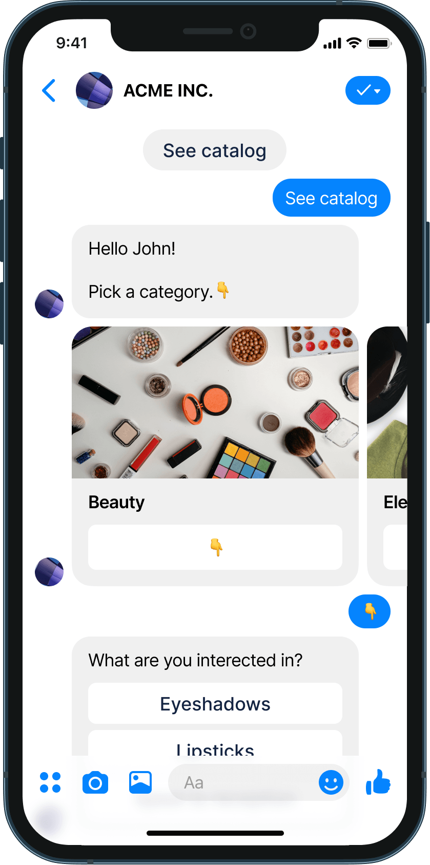 Ecommerce product recommendations chatbot example