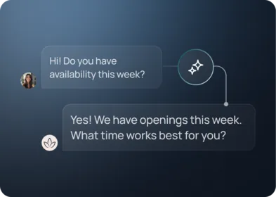The AI agent answering a question about availability