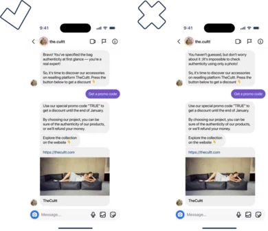 Conversas no Instagram com as respostas do concurso da TheCultt para um acerto e um erro